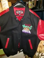 Coca Cola "Monsters Of The Gridiron" leather jacket One owner- Free SHIPPING