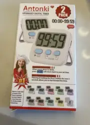 Kitchen Timer 2 Pack Digital Kitchen Timers With Loud Alarm