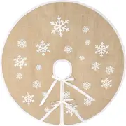 Ameter Christmas Tree Skirt,48 Ihes Farmhouse Rustic Large Burlap Tree Mat with