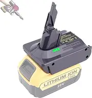 IZSOHHOME Compatible with Dewalt 20V Battery Converted to Replace for Dyson V6 V7 V8 Battery,DW20V6V7V8,Dewalt 20V & Milwaukee M18 18V Battery Adapter