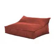 Cadence & Co. Wilde Ribbed Luxe Fleece Double Sofa Bean Bag Lounge Cover Rust Red