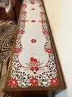 Tailor Made Embroidered Christmas White Runner coffee table 40X50 cm for Xmas