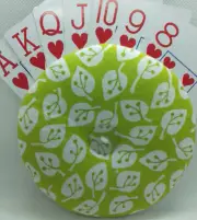 Large White Leaves Heavy Duty Playing Card Holder