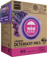WBM Home 10-in-1 Laundry Detergent Pods - Lavender - 128 pods