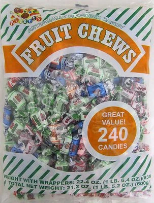 Albert's Fruit Mix Assorted Chews 240 Ct Taffy Candy Alberts Bulk Bag Candies