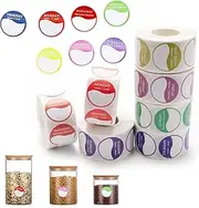 Days of The Week Stickers, BERRYLION 7 Rolls 3500 PCS Food Labels Stickers, Circular Full Week Day Dots Food Labels, Day Dots Food Labels, 7 Days Stickers for Kitchen Catering Outlets (Style B-2.5cm)