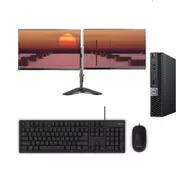 Dell 5070 Bundle Micro Desktop i5-9500T Up 3.7Ghz 16GB RAM 256GB SSD + Dual slim monitor - Refurbished