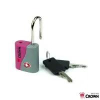在飛比找Yahoo!奇摩拍賣優惠-【CROWN皇冠】海關鑰匙鎖 行李箱配件(C-5134粉紅色