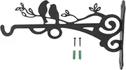 Hanging Plant Bracket Wall Hook Iron Decorative Plant Hanger with Screws for Bird Feeder Lanterns Wind Chimes Flower Basket Sturdy Proof Iron Construction Supports Up to 6 kg