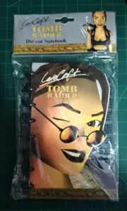 Tomb Raider Lara Croft Die-Cut Notebook Official Merchandise 2000 RARE