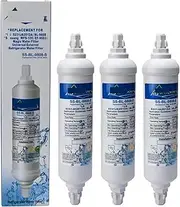 3pcs Replacement Refrigerator Water Filter BL9808 (51835-23518), Compatible for LG 5231JA2003A, ADQ73693901,Compatible for Samsung WFS-100