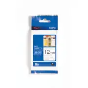 Brother P-Touch TZe Non-Laminated Tape Cassette 12mm x 8m Black on White Tape TZ