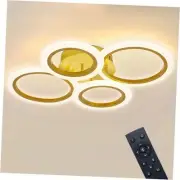 Modern Flush Mount Ceiling Light with Remote, 3000K-6000K Adjustable Color
