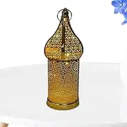 Decorative Moroccan Lantern Candle - Hollow Carved Table Lamp for Garden, Parties, Events, Indoors, Outdoors, Tabletop - Vintage Candle Lanterns Indoor and Outdoor.