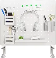 G-PACK PRO Desk Pegboard – Gaming Pegboard – Clamp on Desk Organizer – Gaming Accessories Organizer – 20.5 X 16.5 inch (White)