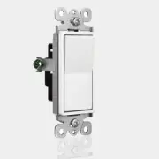 Decorator Paddle Rocker Light Switch Single Pole Grounding Screw 15A 120V/277V
