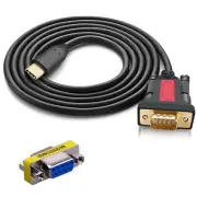 USB Type C to RS232 DB9 Serial(9-Pin) Converter Adapter Cable 5ft with a Male...