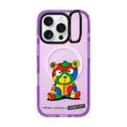 iPhone 16 Pro Impact Ring Stand Case MagSafe Compatible Stitches the Bear by Matthew Langille