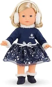 Corolle Ma Corolle Priscille Starlit Night (Limited Edition) – 14" Customizable Doll with Blonde Hair, Sleepy Eyes & Vanilla-Scented Vinyl – Winter Outfit & Dress-Up Play for Kids Ages 4+