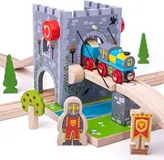Wooden Drawbridge, Wooden Toys, Wooden Train Set Accessory, Bigjigs Train Accessories, Wooden Train Track Accessories, Wooden Castle