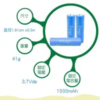 在飛比找特力屋線上購物優惠-[特價]18650可充式鋰電池-1500mAh