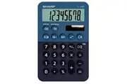 SHARP 8 Digit Pocket Calc Blue