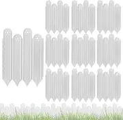 Garden Edging - 10 Sets Rust-Proof Yard Edging,Decorative Garden Fencing, Interlocking Animal Barrier, Vegetable Palisade for Outdoor Yard Patio Flower Bed