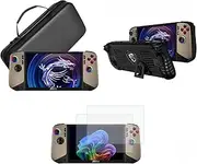 Pidynx Handheld Storage Bag + Protective Case + 8” Frosted Film for MSI claw8 Handheld EVA Leather Anti-Glare Film Anti-Blue Light Film