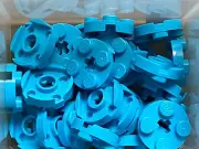 LEGO Parts - Medium Azure Plate 2 x 2 w Axle Hole - No 4032 - QTY 30