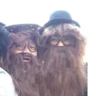 Women Men Brown Fake Big Long Beard Mustache Wigs Halloween Party Costume set