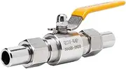3-Way Ball Valve Stainless， Stainless Steel Welded Air Source DN6-DN40 External Threaded Ball Valve Switch, 1pcs(DN20)