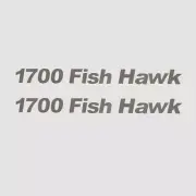 Lund Boat Decal 2007468 | 1700 Fish Hawk Silver 16 1/2 Inch (Pair)