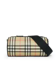 Burberry Vintage Check Barrel Bag