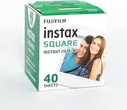 [instax] Fujifilm Square Film, White 40 Pack