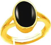 [Accurate Traders] 5.5 Ratti Black Onyx Stone Ashtdhatu Adjustable Ring (5 carats) Original and Certified by GLI natural Sulemani Kaala hakik Gemstone Ashta dhatu Free Size Anguthi Unheated and,