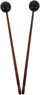 SECFOU 2pcs Wooden Tongue Drumstick Glockenspiel Sticks Mallets Percussion Xylophone Drum Mallet Glockenspiel Mallets Hard Plastic Xylophone Sticks Xylophone Mallets Mini Drum Sticks