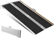 VEVOR Portable Wheelchair Ramp, 183 cm 363 kg Capacity, Non-Slip Aluminum Folding Threshold Ramp, Foldable Mobility Scooter Ramp Wheel Chair Ramp, Handicap Ramp for Home Steps, Stairs, Doorways, Curbs