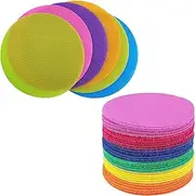 TuoYi 36 Pieces 10cm Carpet Spots Markers Multicolor Floor Dots Carpet Circles Carpet Dots Markers for Kids, Teachers,Kindergarten and Yoga Standing