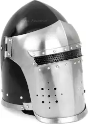 Medieval Knight Armour Warrior Accessories | Templar Crusader Steel LARP Helmet