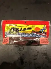 Bass Assassin - 4" Eager Beaver Red Shad/ Green Glitter 10PK