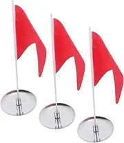 GALPADA 3 Sets Golf Practice Cup Flag Green Flagpole Golf Training Aid Putting Target Indoor/outdoor