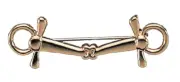 Intrepid International Exselle Full Cheek Snaffle Bit Stock Pin-Gold