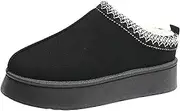[AOlxxluo] Women's Platform Slippers, Mini Short Boots, Fleece Lining, Winter Warm Sneakers, Home Slippers, Indoor and Outdoor Snow Non-Slip