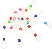[LOLIPPYY] 40pcs Chain Jewelry Eye Glass Clips Eyeglasses Clip Eyeglass Chain Ends Silicone Eyeglass Chain Connector Retainer Eyeglasses Chain Ends Silica Gel