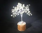 NATURAL CITRINE GEMSTONE CHIP TREE WITH 100 STONES CRYSTAL TREE OF LIFE
