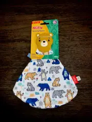 NEW - Nuby Teething Blankie with Silicone Bear Teether (Blue with Bears)