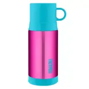 THERMOS Funtainer 355ml Vacuum Insulated S/S Warm Beverage Drink Bottle Pink!
