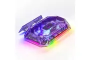 JSAUX Portable USB Powered 12 Port RGB Docking Station - HB1201S - Clear Purple