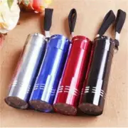 9led Portable mini flashlight Aluminum Torch light pocket lamp Blacklight