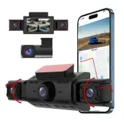 4 Channel Dash Cam 360° View,4K Front and Rear Inside, Left Right Dash Camera...